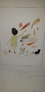 EMILY WINFIELD MARTIN DREAM ANIMALS 8" X 10 ART PRINT ARTIST GIRL & CAT PAINT - Picture 1 of 3