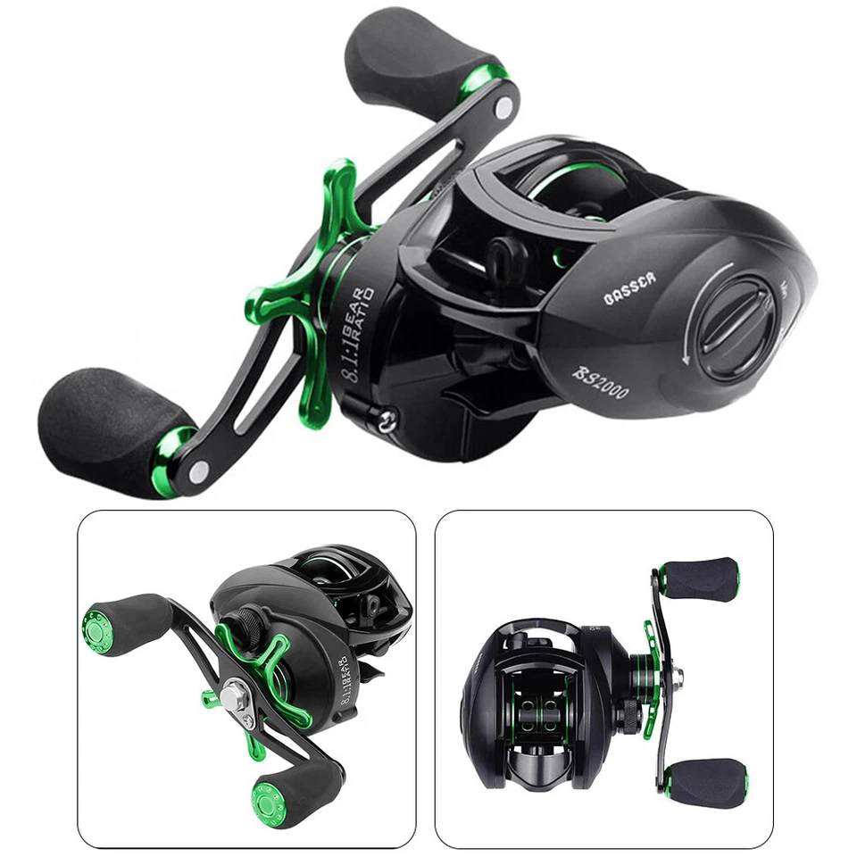 8KG Drag Baitcasting Reels Fishing Casting Reel With Magnetic Brake 8.1:1 12+1BB - image 1 of 4