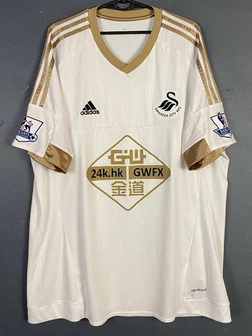 ADIDAS MEN'S FC SWANSEA CITY 2015/2016 HOME SOCCER FOOTBALL SHIRT JERSEY SIZE XL Cover