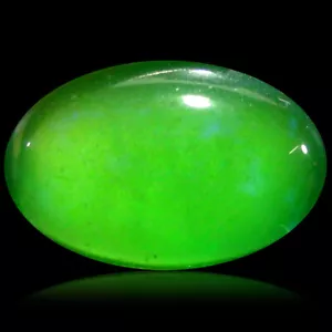 0.98 ct Phenomenal Oval Cabochon Shape (9 x 6 mm) Green Opal Natural Gemstone - Picture 1 of 1
