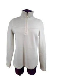 North Face Off White Quarter Zip Mock Neck Pullover Size Small Women's - Picture 1 of 10