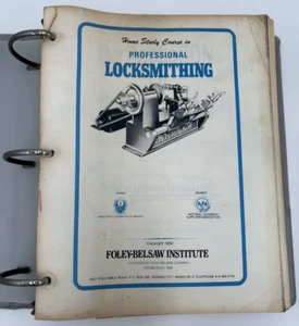 Professional Locksmithing Study Course Lessons 1-30 FOLEY BELSAW, 1984 - Picture 1 of 13