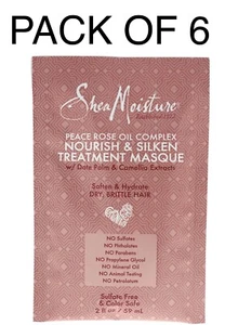 Shea Moisture Peace Rose Oil Complex Nourish  Silken Treatment Masque 2 oz ( 6pc - Picture 1 of 4