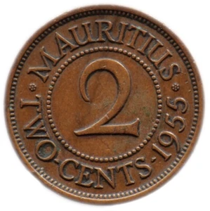 2 CENTS 1955 MAURICE / MAURITIUS - Elizabeth II - Imagen 1 de 2
