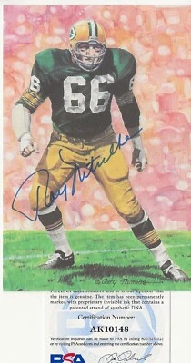 ~RAY NITSCHKE Signed GOAL LINE ART (GLA) Green Bay Packers 1990 PSA/DNA~ - Image 1 of 4