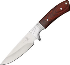 Elk Ridge Hunter 9" overall. 4 3/8" 440 stainless blade. Full tang. Brown pakkaw