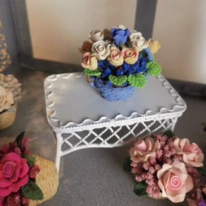 1:12 Scale Dolls House Miniatures Furniture Vintage Iron Art Coffee Table Bakery - Picture 1 of 2