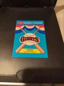 1989 Fleer #NNO San Francisco Giants Team Stickers - Picture 1 of 2