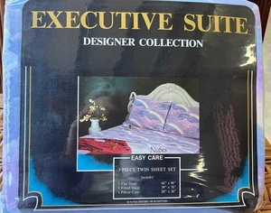 Executive Suite Designer Collection Twin Vintage 3 Piece Twin Sheet Set Rainbow - Picture 1 of 5