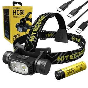 Faro NITECORE HC68 alto rendimiento doble haz enfoque electrónico - 2000 lúmenes con NL1835 - Imagen 1 de 11