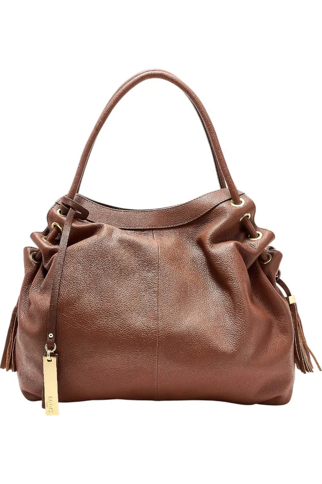 Cincha lateral de cuero Lodis Zaria Hobo castaño Foto 1 de 1