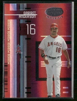 2005 Leaf Certified Materials #44 Garret Anderson Mirror Red #/100 - Image 1 of 2