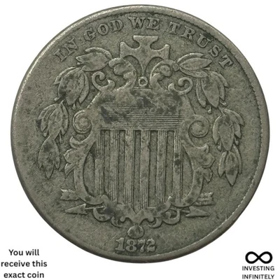 1872 Shield Nickel X-797 - Image 1 of 3