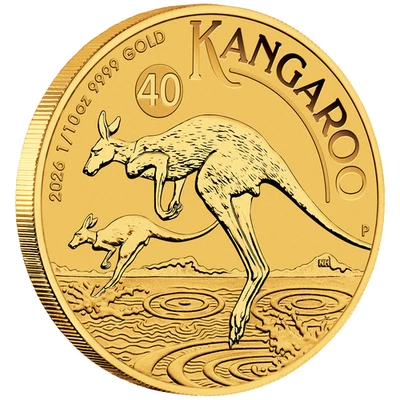 Goldmünze Känguru Nugget 2026 - Australien - Anlagemünze - 1/10 Oz ST - Bild 1 von 3