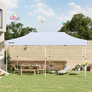 Outside 20' x 10' Party Gazebo w/ 2-Level Adjustable Roof & Storage Bag - Picture 1 of 11