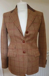 Vintage Tweed Jacket Women's Brooks Wool Cashmere Size 6-8 Please Read Desc ** - Picture 1 of 23