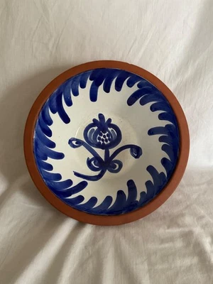 vintage Spanish Fajalauza Pottery Lebrillo Hand-Painted Bowl 20th century - Image 1 of 4