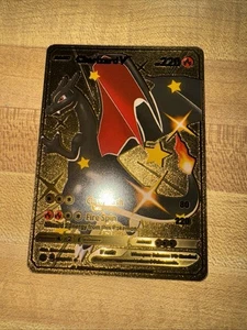 Brillante Charizard V #079/073 Lámina de Oro Pokemon Fan Art Tarjeta de Exhibición🔥🔥 - Imagen 1 de 2