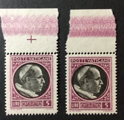 BroadviewStamps Vatican #97 MOGNH.  Centre shift error (black circle). SALE! - Image 1 of 2
