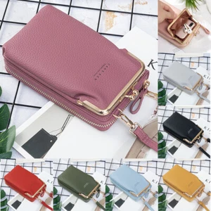 Para mujeres Cuero Bandolera Bolso de hombro Bolso de teléfono celular Bolso para monedas Portatarjetas - Imagen 1 de 30