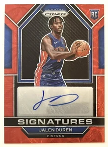 Jalen Duren 2022-23 Prizm Choice Rookie Signatures Red Scope Auto RC Pistons NBA - Picture 1 of 2