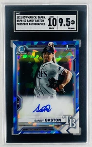 2021 BOWMAN CH. SAPPH.BSPA-SG SANDY GASTON PROSPECT AUTOGRAPHED 10/9.5 MINT+ - Picture 1 of 3