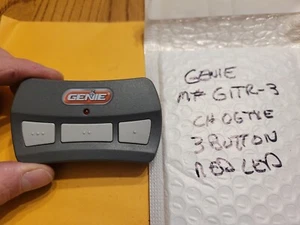 GENIE MODEL # GITR-3 CHOGTXE Remote, RED LED ,3 BUTTONS - Picture 1 of 6