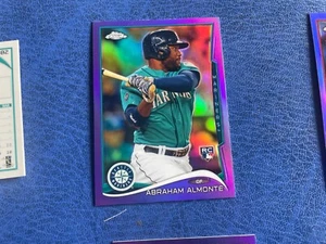 TOPPS CHROME PURPLE REFRACTOR BASEBALL 2014 SEATLLE MARINERS ALMONTE 12 MINT - Bild 1 von 2
