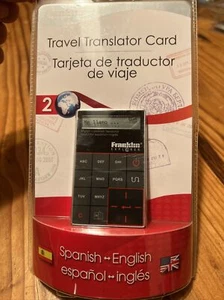 NEW /SEALED FRANKLIN EXPLORER ET-2002 TRANSLATOR CARD SPANISH-ENGLISH - Picture 1 of 4