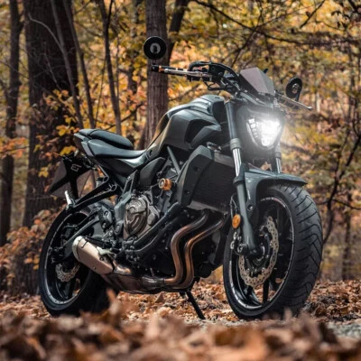 LED Headlight DRL For Yamaha FZ07 FZ-07 MT07 MT-07 2014-2017 Enduro Dirt Bike - Image 1 of 4