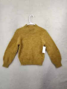 Jessica Simpson Girls Sweater Yellow Mustard Poly Blend Long Sleeve Pullover - Picture 1 of 18