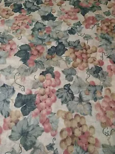 Cranston Cotton Fabric 25" long x 44" Grapes Vines Tapestry-Look - Picture 1 of 5