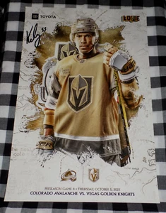 Keegan Kolsar Signed Vegas Golden Knights Gameday Poster Stanley Cup Champion - Picture 1 of 1