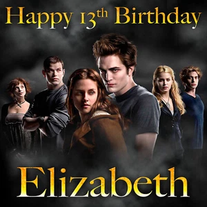 Fondo de cumpleaños personalizado de Crepúsculo - Imagen 1 de 1