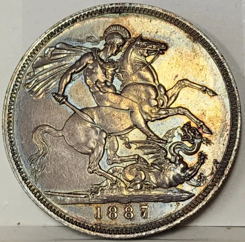 GREAT BRITAIN VICTORIA CROWN 1887 - EF Cover