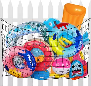 71X47In Extra Large Pool Toy Float Storage Net Hanging Elastic Mesh Net Organize - Picture 1 of 12