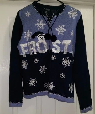 All Points женщин свитер куртка пальто размер M средний снеговик - Изображение 1 из 4