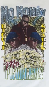 CAMISETA BIGGIE SMALLS MO MONEY TALLA GRANDE RAP HIP HOP HOMBRE MUJER CUELLO REDONDO TOP - Imagen 1 de 4