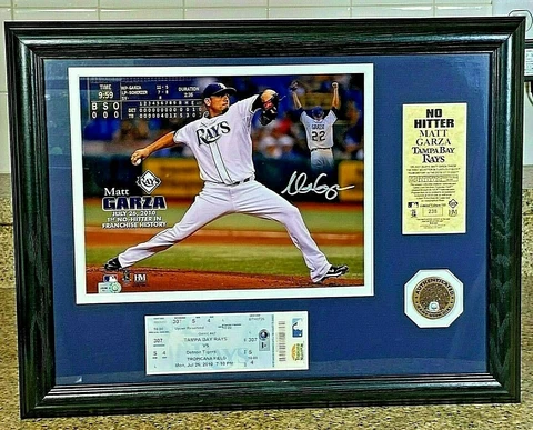 2010 Tampa Rays Garza No Hitter Commemorative Ticket AUTOGRAPHED Card 238/500 Cover