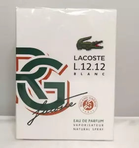 Lacoste Blanc L.12.12. Roland Garros Eau de Parfum Spray 100 ML Limited Edition - Picture 1 of 3