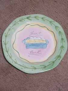 Trish Richman At Home International Obst Tarte Runde Platte Pastelltöne 13"  - Bild 1 von 2