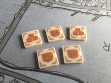 Arkham Horror LCG compatible, double sided acrylic resource tokens x 5