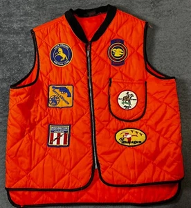Chaleco de caza acolchado naranja LAMART Sportswear con parches talla XL - Imagen 1 de 8