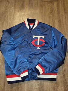 Vintage Starterjacke Minnesota Twins 80er Jahre Satinbomber Jugend Medium MLB TC Logo - Bild 1 von 9