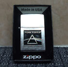 Zippo - Pink Floyd Badge - Windproof Petrol Lighter - Street Chrome  New & Boxed