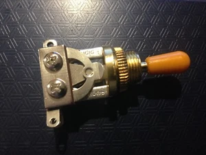 Epiphone LP/SG Guitar 3way Toggle Switch In Gold Chrome with Amber or Black Tip - Picture 1 of 1