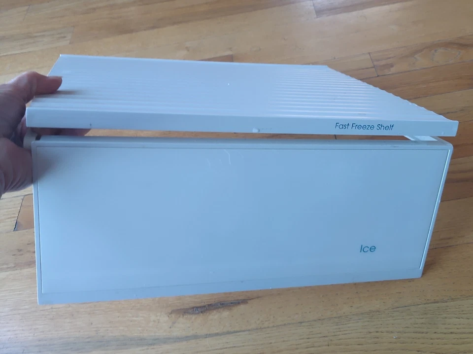 Kitchen Aid Refrigerator Side Freezer Upper/Top Plastic Shelf & Ice Maker Door - Image 1 of 1