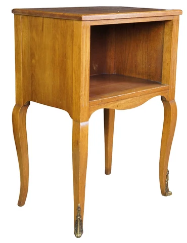 Antique Robert W Irwin Louis XV French Walnut Bedside End Table Nightstand Cover