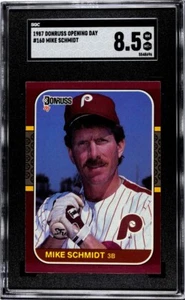 1987 Donruss Opening Day Mike Schmidt #160 SGC Graded 8.5 Philadelphia Phillies  - Picture 1 of 2