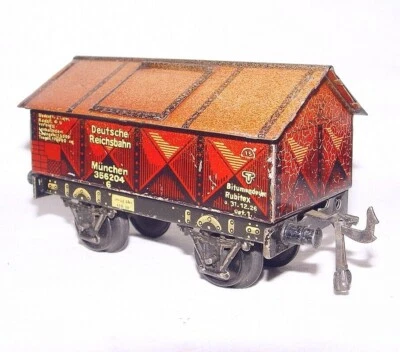 Bing O Scale CLOSED CONCRETE GOODS VAN TRANSPORT WAGON Tin Plated NM`30 RARE! - Image 1 of 4